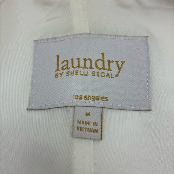 Laundry By Shelli Segal Cream Trench Coat with Pink Trimmings - Picture 9 of 12